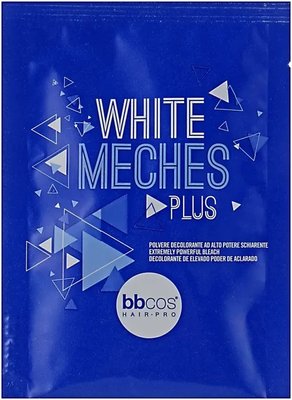 Пудра для освітлення волосся блакитна Bbcos White Meches Plus в пакетах 20 г WMPB фото