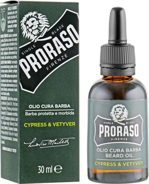 Масло для бороды Proraso Beard Oil Cypress & Vetyver 30 мл 1776680648 фото
