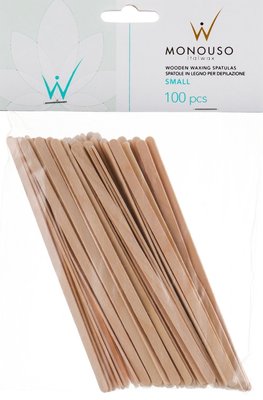Шпатель дерев’яний ItalWax в упаковці вузькі 6х140 мм 100 шт D000211 фото