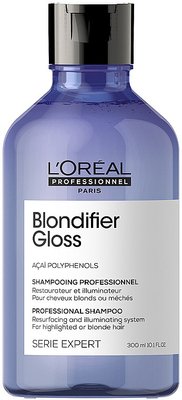 Шампунь для сяйва волосся пофарбованого у відтінки блонд L'Oréal Professionnel Blondifier Gloss Shampoo 300 мл 1761362824 фото