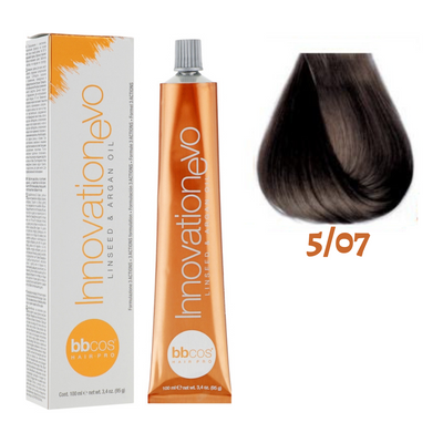 5/07 Крем-краска для волос BBCOS Innovation Evo каштановый светлый табачный 100 мл 5/07E фото