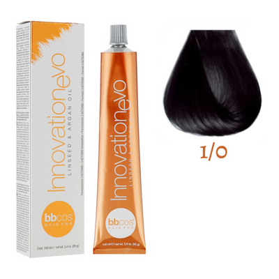 1/0 Крем-краска для волос BBCOS Innovation Evo черный 100 мл 1/0E фото