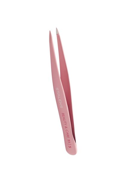 Пінцет для брів рожевий Staleks Beauty & Care 11 Type 5 TBC-11/5 TBC-11/5 фото