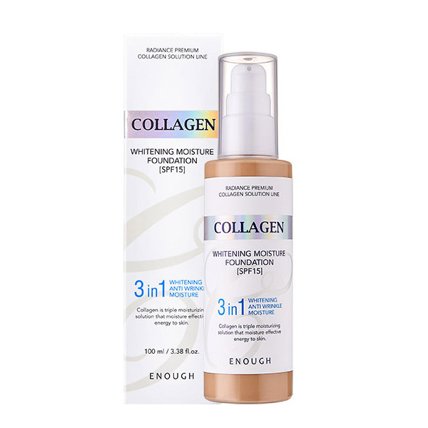 Тональний крем для сяйва шкіри 3 в 1 з колаген Enough Collagen Whitening AntiWrinkle 100 мл тон 13 1942385499 фото