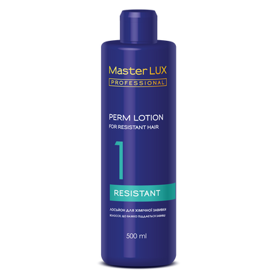 Лосьйон для хімічного завивання для волосся яке важко піддається завивці Master LUX professional 500 мл 1641234336 фото