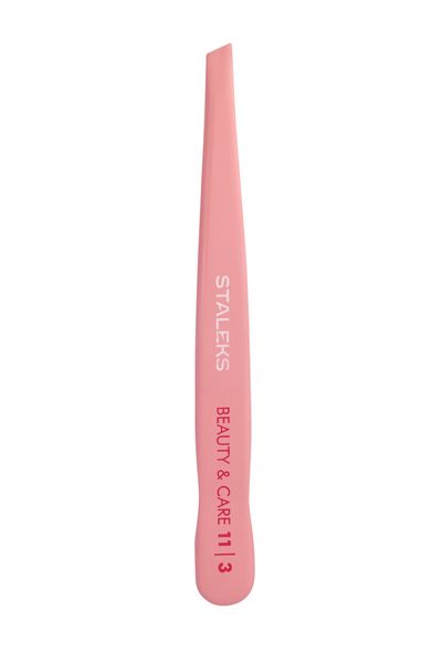 Пінцет для брів рожевий Staleks Beauty & Care 11 Type 3 TBC-11/3 TBC-11/3 фото