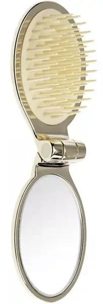 Щітка для волосся з дзеркальцем Janeke золота біла серединка AUSP03 фото