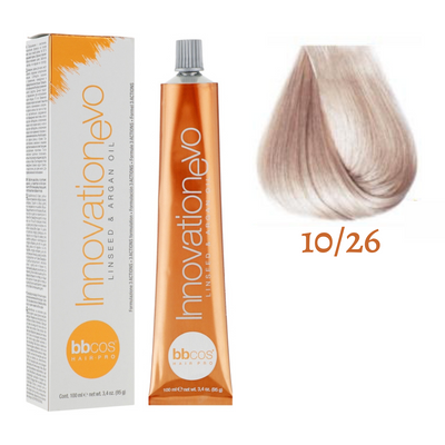 10/26 Крем-фарба для волосся BBCOS Innovation Evo блондин екстра світлий рожевий 100 мл 10/26E фото
