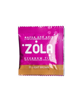 Фарба для брів з колагеном в саше Zola Eyebrow Tint With Collagen Light Brown 01 5 мл 1960957664 фото