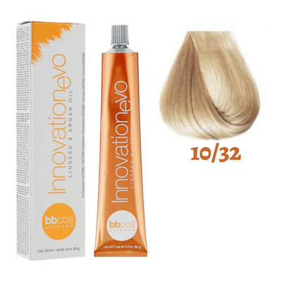 10/32 Крем-фарба для волосся BBCOS Innovation Evo блондин екстра світлий медовий 100 мл 10/32E фото