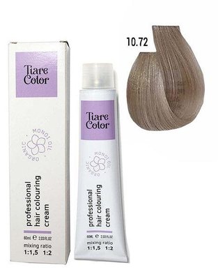 10.72 Крем-краска для волос Tiare Color Hair Colouring Cream 60 мл 1557214227 фото