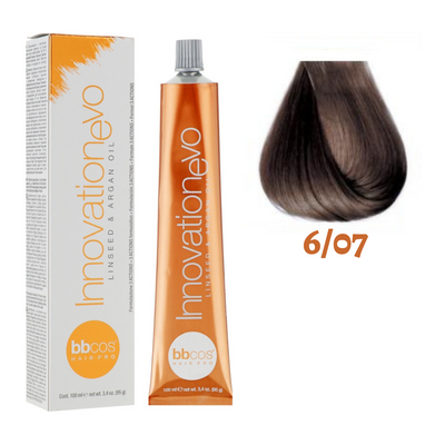 6/07 Крем-фарба для волосся BBCOS Innovation Evo блондин темний тютюновий 100 мл 6/07E фото