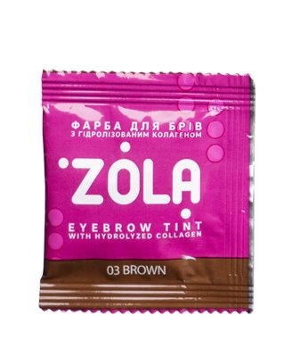 Фарба для брів з колагеном в саше Zola Eyebrow Tint With Collagen Brown 03 5 мл 1960957661 фото