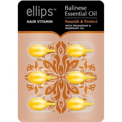 Витамины для волос Питание и Защита Бали Ellips Hair Vitamin Nourish & Soften 6 шт x 1 мл желтые 8 фото