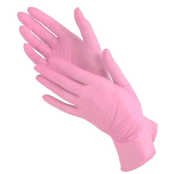Рукавички нітрилові Nitrylex Pink рожеві S 50 пар 1774519616 фото