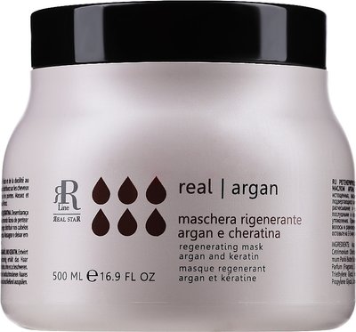 Маска для волосся регенеруюча з аргановою олією і кератином Rline Argan Star 500 мл 1557196907 фото