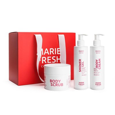 Подарунковий набір Marie Fresh Body Holiday Beauty Set (гель для душу 150 мл + скраб 300 мл + крем для тіла bhbs-4-1 фото