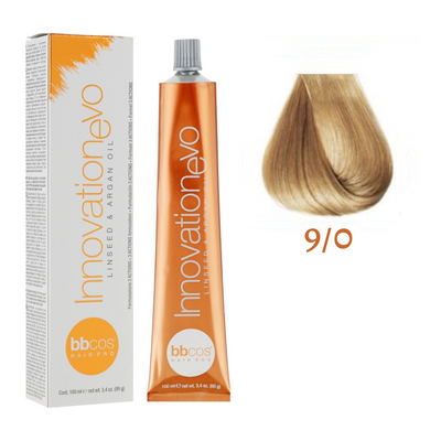 9/0 Крем-фарба для волосся BBCOS Innovation Evo блондин дуже світлий 100 мл 9/0E фото