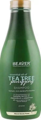 Зміцнюючий шампунь для жирного волосся з маслом чайного дерева Beaver Shampoo Tea Tree 730 мл 220135902 фото