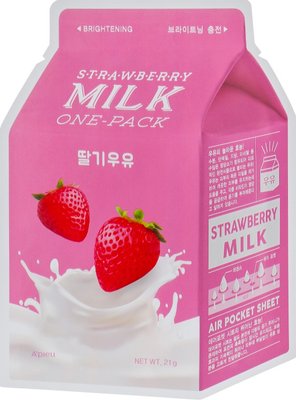 Маска тканинна з екстрактом полуниці A'pieu Milk Strawberry Milk One-Pack 1942385120 фото