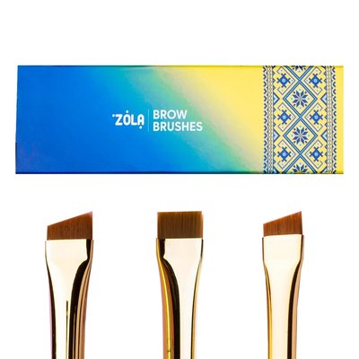 Набір пензликів для фарбування брів Zola Brow Brushes Ukrainian Edition 04970 фото