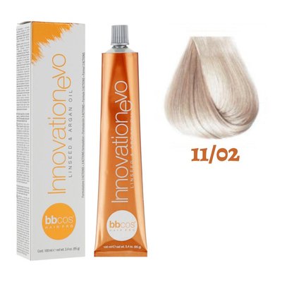 11/02 Крем-фарба для волосся BBCOS Innovation Evo блондин дуже світлий перлинний 100 мл 11/02E фото