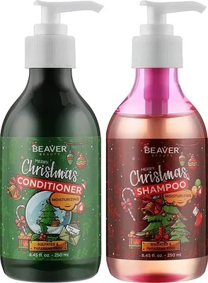 Новогодний подарочный набор для сухих волос Beaver шампунь 250 мл + кондиционер 250 мл 35430 фото