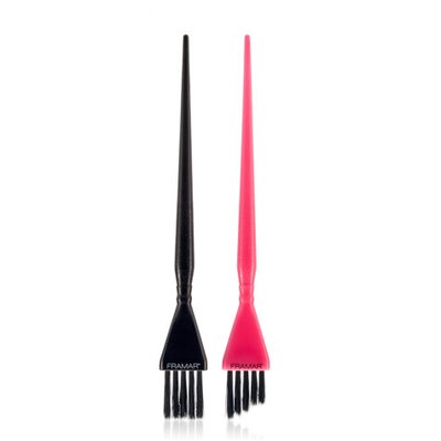 Набор узких кисточек для волос (розовый и черный) Detailing Brush Set 2 шт Framar BB-2CLR фото