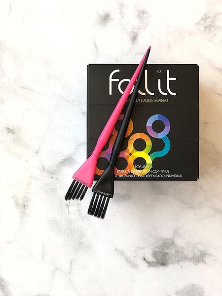 Набір пензликів вузьких для волосся (рожевий і чорний) Detailing Brush Set 2 шт Framar BB-2CLR фото