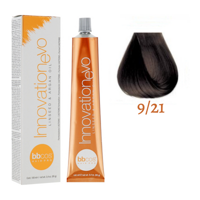 9/21 Крем-краска для волос BBCOS Innovation Evo блондин очень светлый фиолетовый пепельный 100 мл 9/21E фото