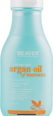 Восстанавливающий шампунь для поврежденных волос с аргановым маслом Beaver Shampoo Argan Oil 350 мл 220117502 фото