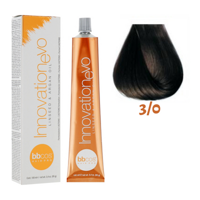 3/0 Крем-краска для волос BBCOS Innovation Evo темный каштановый 100 мл 3/0E фото