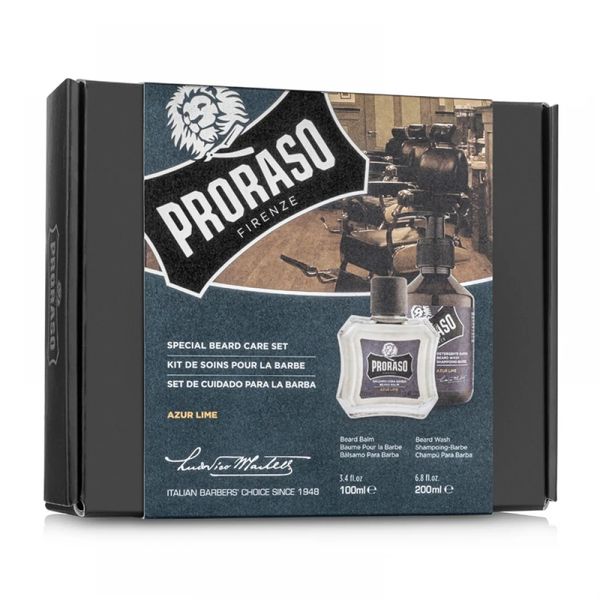 Подарунковий набір для гоління Proraso (шампунь та бальзам Azur Lime) 1942385163 фото