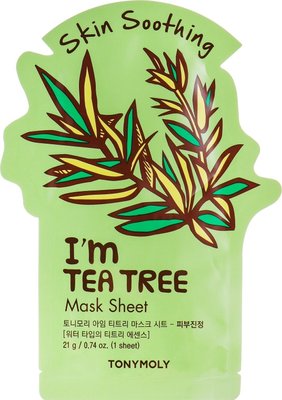 Маска тканева для заспокоєння шкіри обличчя з чайним деревом Tony Moly Mask Sheet Tea Tree 21 мл 1942385105 фото