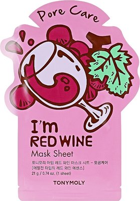 Маска тканева для звуження пор з червоним вином Tony Moly Real Mask Sheet Red Wine 21 мл 1942385106 фото