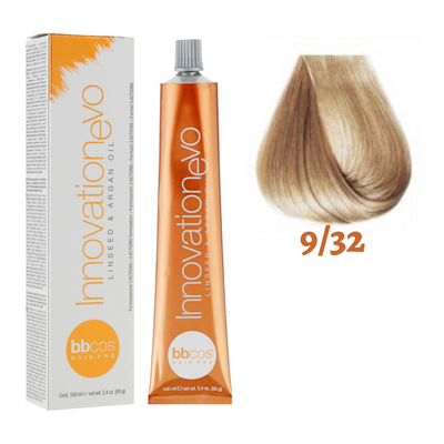 9/32 Крем-фарба для волосся BBCOS Innovation Evo блондин дуже світлий мідний 100 мл 9/32E фото