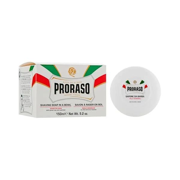 Мило для гоління для чутливої шкіри Proraso Shaving Soap Jar Sensitive Green Tea 150 мл 1776680643 фото