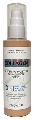 Тональный крем для сияния кожи 3 в 1 с коллагеном Enough Collagen Whitening AntiWrinkle 100 мл тонн 23 468663 фото