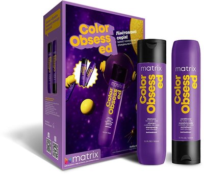Набір подарунковий для фарбованого волосся Matrix Color Obsessed (шампунь 300 мл + кондиціонер 300 мл) 2014332408 фото