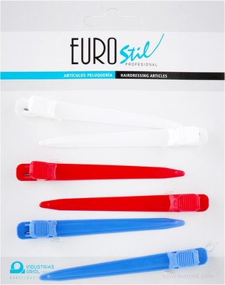 Затискач для волосся пластмасовий Eurostil 55 фото