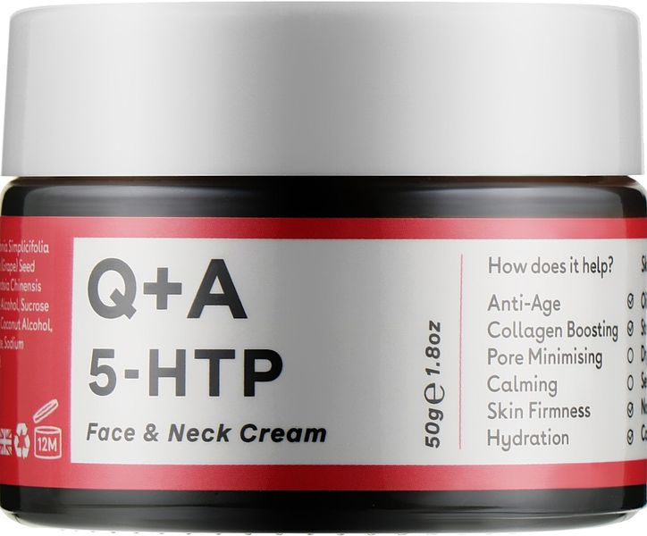 Крем для обличчя та шиї Q+A 5-HTP Face & Neck Cream 50 мл 1557229265 фото