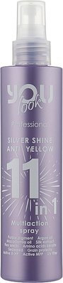Спрей для волос 11 в1 для блонда You Look Silver Shine Anti-Yellow фиолетовый 200 мл 1945871505 фото