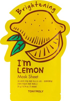 Маска тканевая для лица с лимоном Tony Moly I'm Real Mask Sheet Lemon 21 мл 1942385109 фото