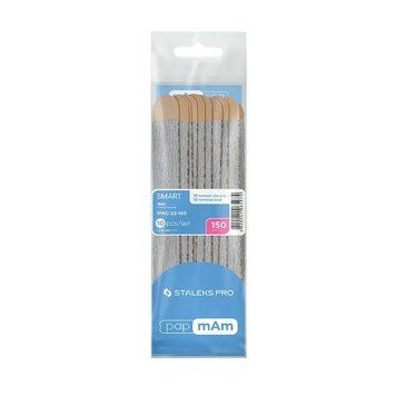 Змінні файли papmAm на дерев'яній основі Staleks Pro Smart 22 150 грит 10 шт DWC-22-150 DWC-22-150 фото