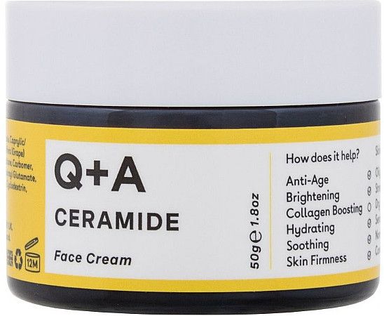 Защитный крем для лица с керамидами Q+A Ceramide Barrier Defence Face Cream 50 мл 1697244262 фото