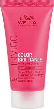 Маска для яскравості кольору тонкого і нормального волосся Wella Professionals Vibrant Color Mask 30 мл 11681 фото