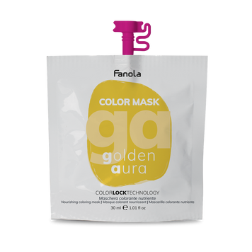 Тонирующая маска для питания и увлажнения Золотая Аура Fanola Color Mask Golden Aura 30 мл 1557228873 фото