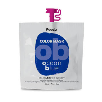 Тонирующая маска для питания и увлажнения Синий Океан Fanola Color Mask Ocean Blue 30 мл 1557228876 фото