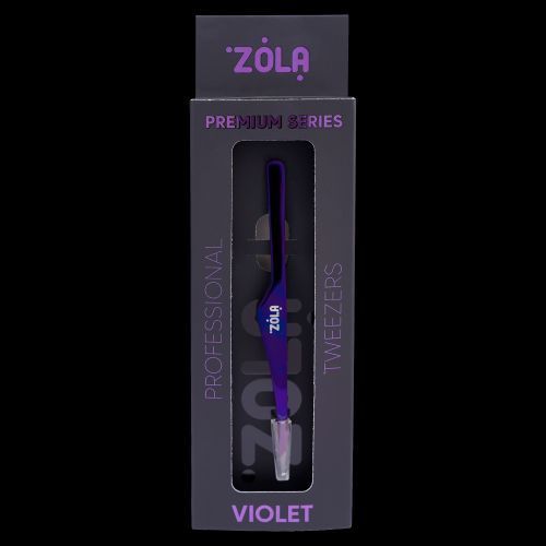 Пінцет професійний для брів Zola преміум серія Violet 2994968391 фото