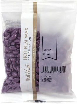 Воск горячий в гранулах Слива ItalWax 100 г C_FWP100_PL_IT фото